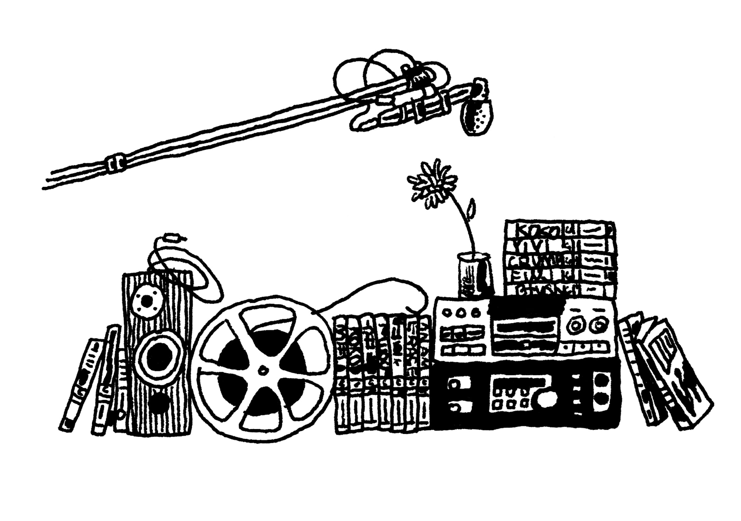 Illustration of filmmaking equipments